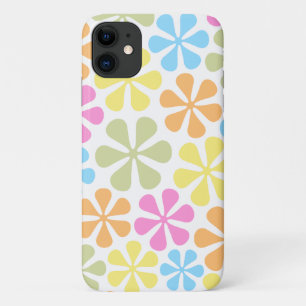 Abstract Flowers Bright Colour Mix iPhone 11 Case