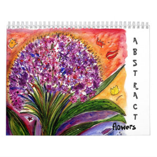 Abstract Flowers Calendar