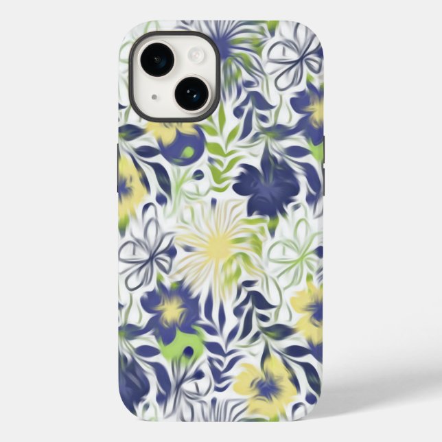 Abstract Flowers Case-Mate iPhone Case (Back)