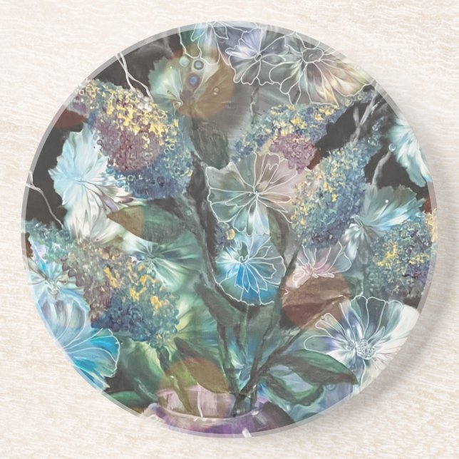 Abstract Flowers Coaster (Front)