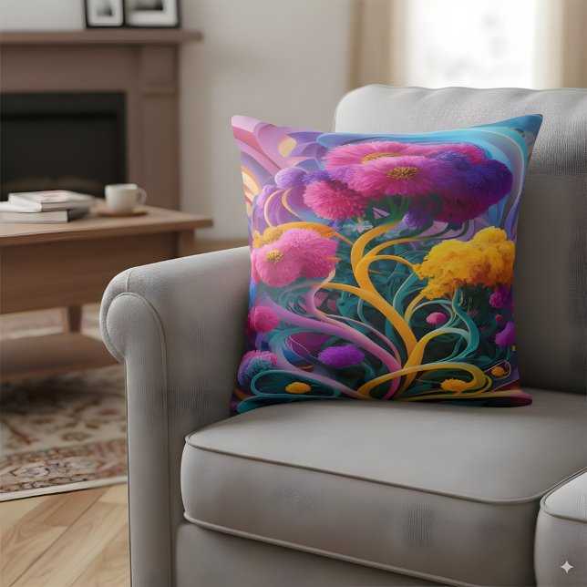 Abstract flowers cushion (Creator Uploaded)