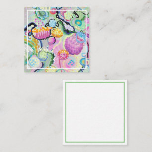 Abstract flowers Enclosure Card