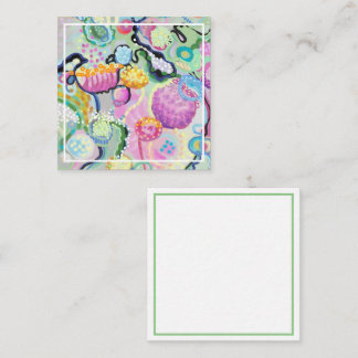 Abstract flowers Enclosure Card