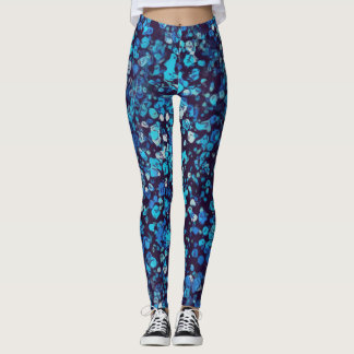 Abstract Flowers Floral Fashion Yoga Leggings