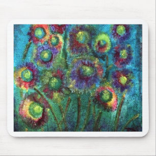 Abstract Flowers Mouse Pad