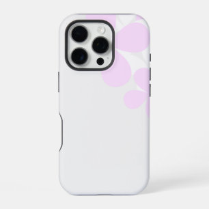 Abstract Flowers on Light Grey iPhone 16 Pro Case