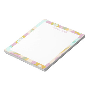 Abstract Flowers Pastel Lilac Floral Pattern Notepad