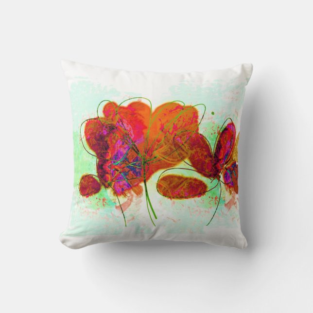 abstract flowers pillow (Front)