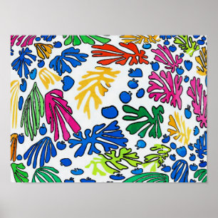 Abstract Flowers Poster