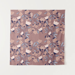 Abstract flowers seamless pattern. Colourful backg Tapestry