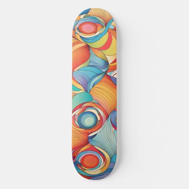 Abstract Flowers Skateboard (Front)