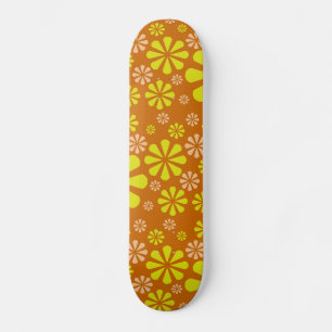 Abstract flowers skateboard