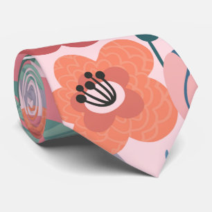 Abstract Flowers Tie