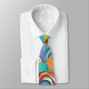 Abstract Flowers Tie