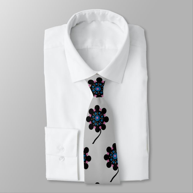 Abstract Flowers  Tie (Tied)