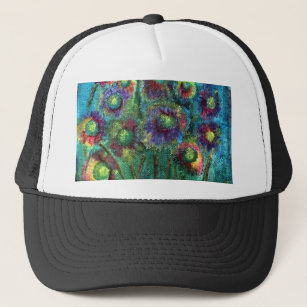 Abstract Flowers Trucker Hat