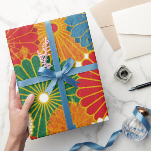 Abstract Flowers Wrapping Paper