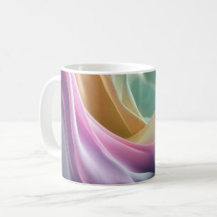 Abstract flowing pastel fabric texture coffee mug