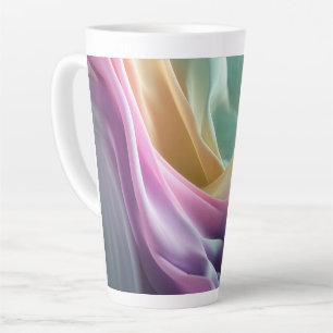 Abstract flowing pastel fabric texture latte mug