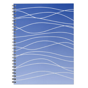 Abstract Flowing Water Line Art Notebook