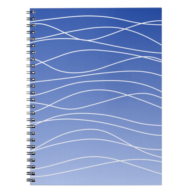 Abstract Flowing Water Line Art Notebook (Front)