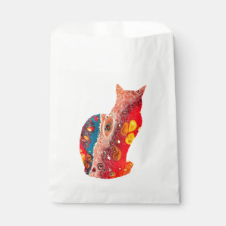 Abstract fluid art favour bag