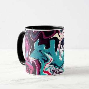 Abstract Fluid Art with Vibrant Colours Mug