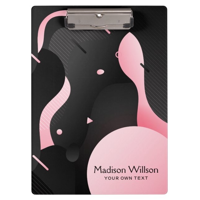 Abstract Fluid Dynamic Wave Shape Clipboard (Front)