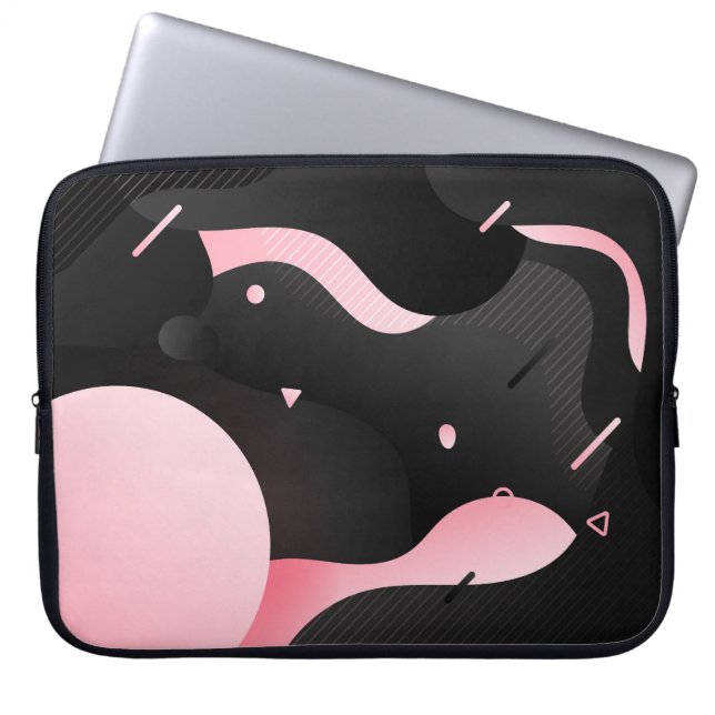 Abstract Fluid Dynamic Wave Shape Laptop Sleeve (Front)