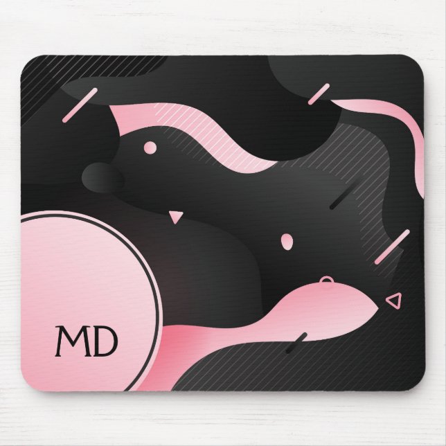 Abstract Fluid Dynamic Wave Shape Mouse Pad (Front)
