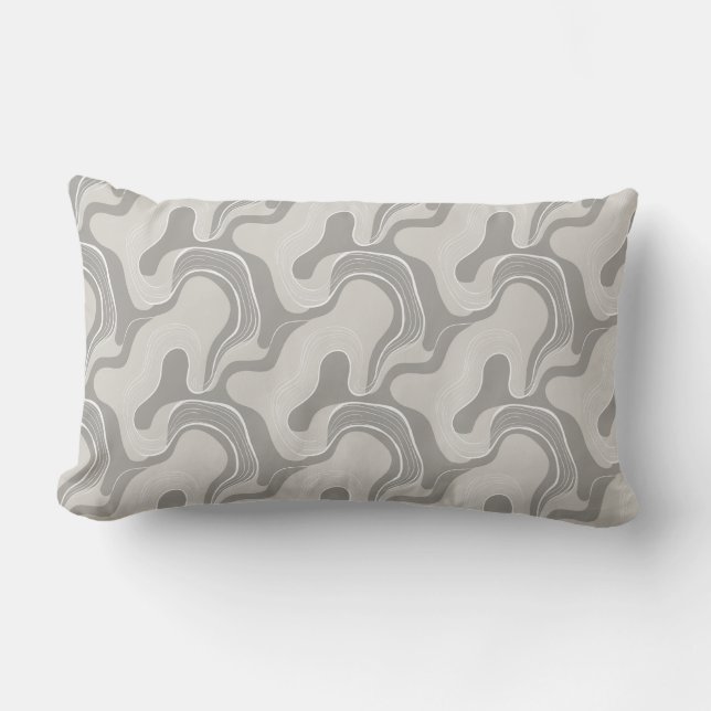 abstract fluid line pattern lumbar cushion (Front)