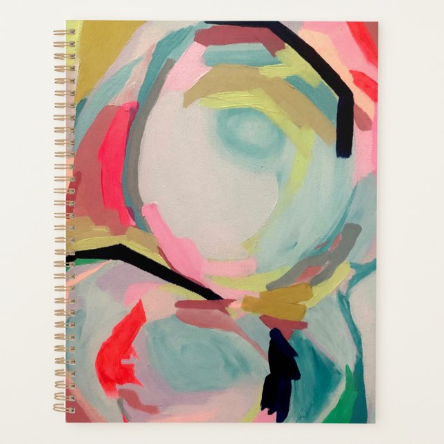 Abstract Fluro Acrylic Painting   Planner (Front)