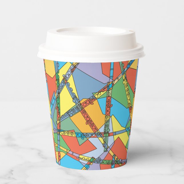 Abstract Flutes Paper Cups (Front)