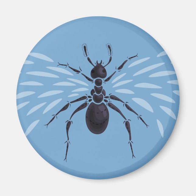 Abstract Flying Ant With Wings Magnet (Front)