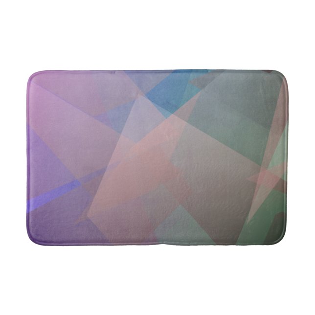 Abstract Flying Particles | Geometrical Shapes Bath Mat (Front)