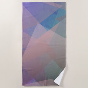 Abstract Flying Particles Geometrical Shapes Beach Towel