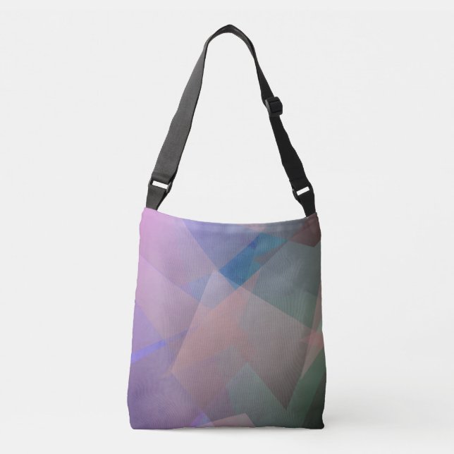 Abstract Flying Particles | Geometrical Shapes Crossbody Bag (Front)