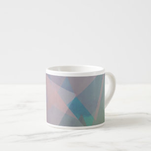 Abstract Flying Particles Geometrical Shapes Espresso Cup