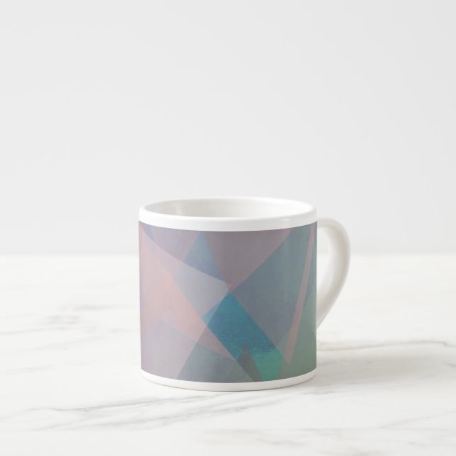Abstract Flying Particles | Geometrical Shapes Espresso Cup (Front Right)
