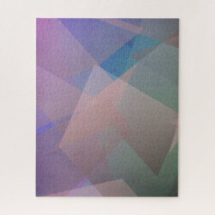 Abstract Flying Particles   Geometrical Shapes Jigsaw Puzzle