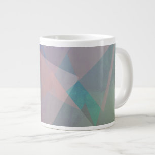 Abstract Flying Particles   Geometrical Shapes Large Coffee Mug