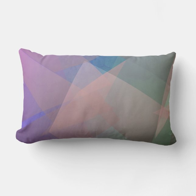 Abstract Flying Particles | Geometrical Shapes Lumbar Cushion (Front)