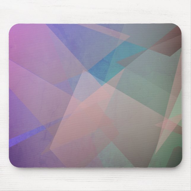 Abstract Flying Particles | Geometrical Shapes Mouse Pad (Front)