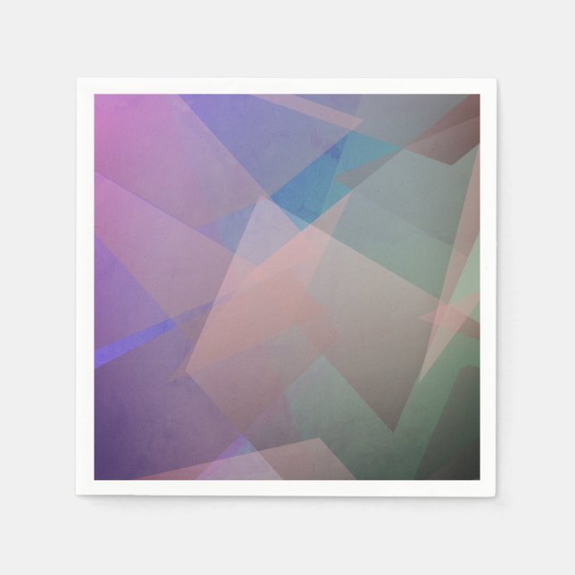 Abstract Flying Particles | Geometrical Shapes Napkin (Front)