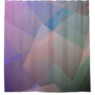 Abstract Flying Particles Geometrical Shapes Shower Curtain