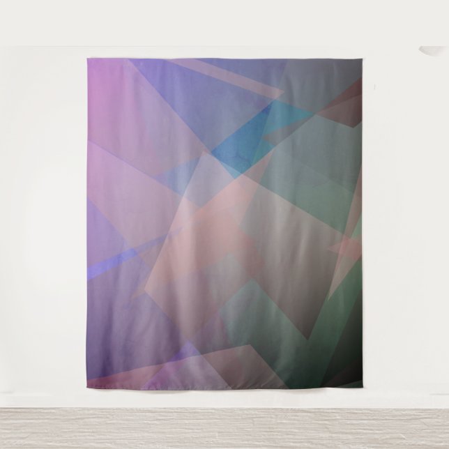 Abstract Flying Particles | Geometrical Shapes Tapestry (Front)