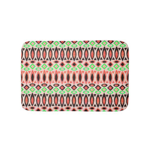 Abstract folk african ethno traditional native tri bath mat