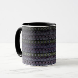 Abstract folk african ethno traditional native tri mug
