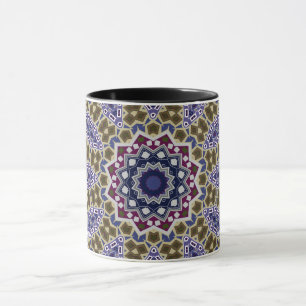 Abstract folk mandala ethno traditional ornamental mug