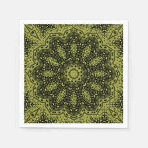 Abstract folk mandala ethno traditional ornamental napkin